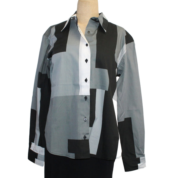 Andrea Geer Shirt, Black/White/Grey L