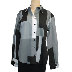 Andrea Geer Shirt, Black/White/Grey L
