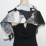 Beth Marx Collar Scarf, Black/White