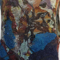 Beth Marx Vest, Navy Lace/Brown/Blue/Rust, S