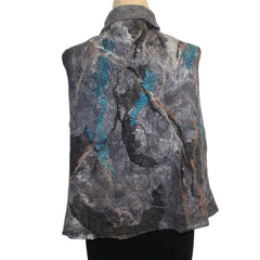 Beth Marx Vest, Grey/Blue/Silver, S/M