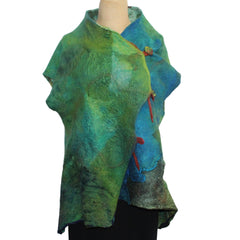 Beth Marx Vest, Green/Blue/Rust, S/M