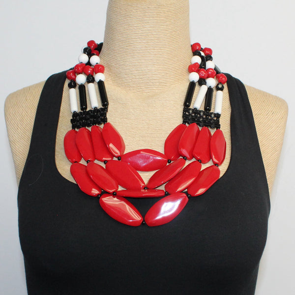 Michaela Malin Necklace, Laurel Reds