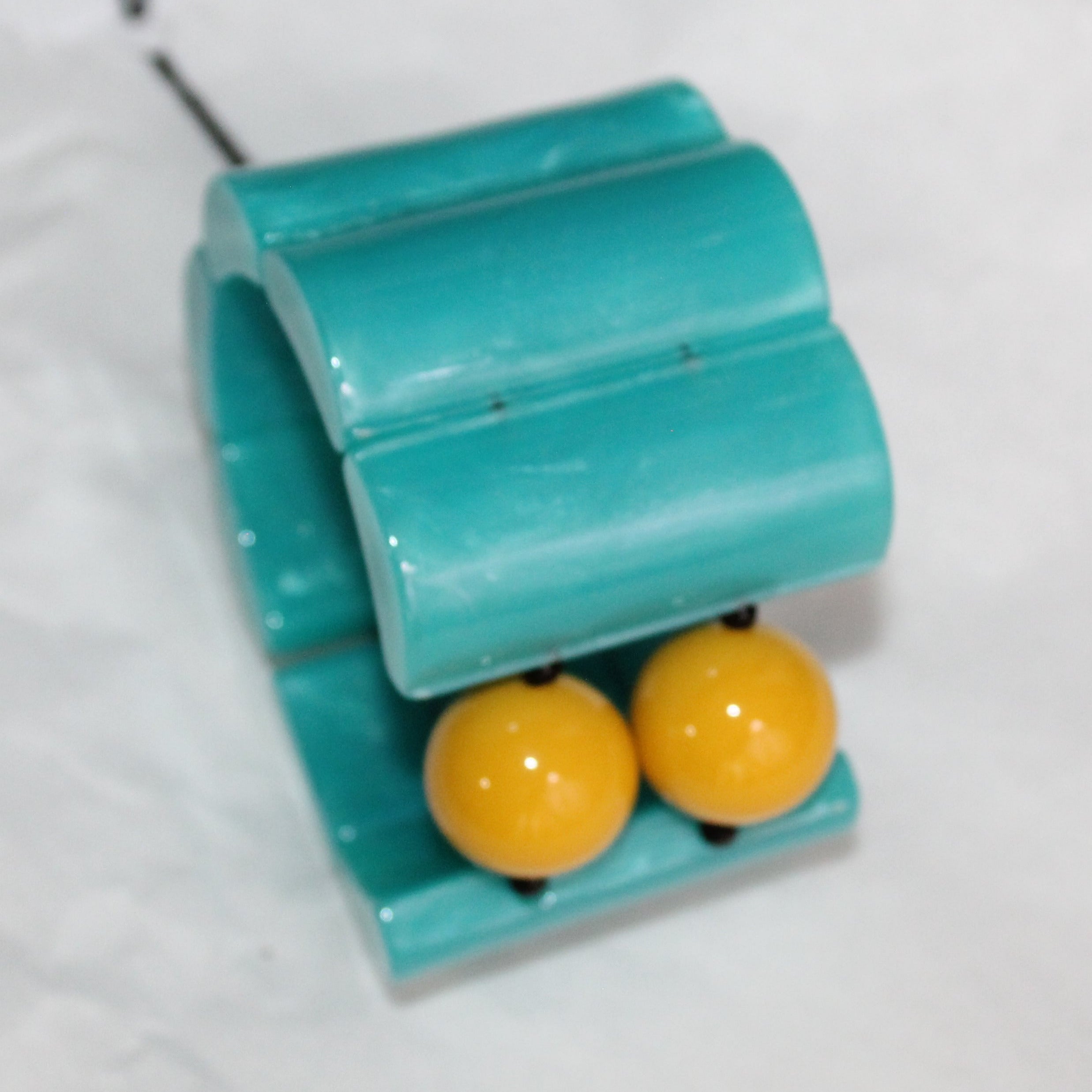 Michaela Malin Bracelet, Coco Turquoise with Yellow