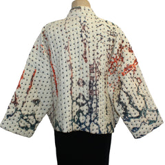 Neeru Kumar Jacket, Ivory/Blue M/L