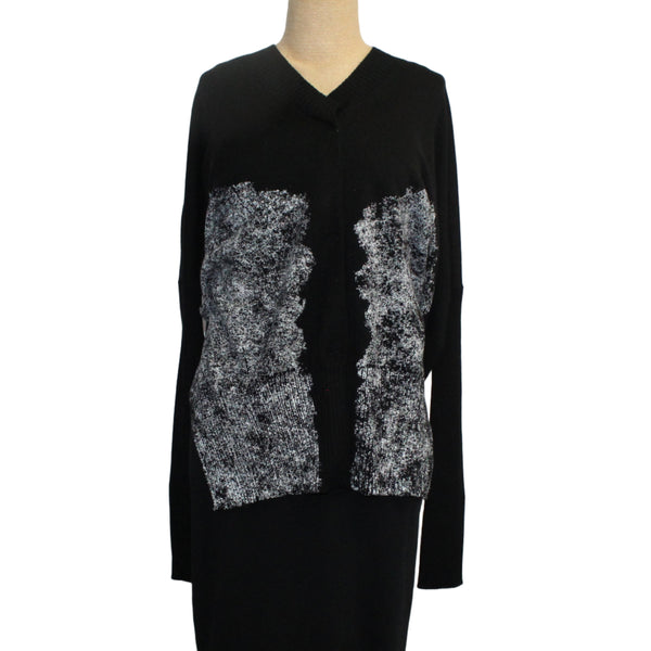 Pier Antonio Gasapari Cardigan, Lamina, Black/White XS & S