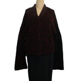 Pier Antonio Gaspari Cardigan, Bottonato, Black/Flame Red M & L