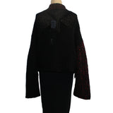 Pier Antonio Gaspari Cardigan, Bottonato, Black/Flame Red M & L