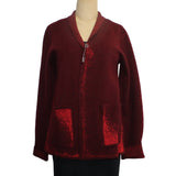 Pier Antonio Gaspari Cardigan, Jacquard, Bordeaux XS