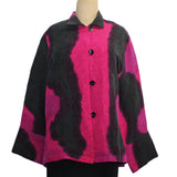 Kay Chapman Jacket, Loop Button, Fuchsia/Black, M
