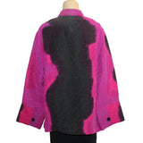 Kay Chapman Jacket, Loop Button, Fuchsia/Black, M