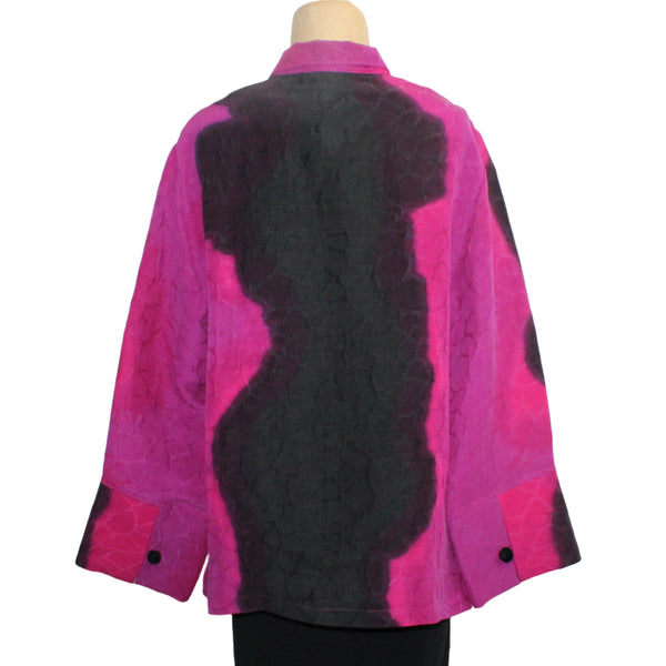 Kay Chapman Jacket, Loop Button, Fuchsia/Black, M