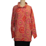 Kay Chapman Shirt, Issey, Spiral, Coral, L