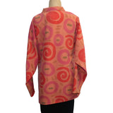 Kay Chapman Shirt, Issey, Spiral, Coral, L
