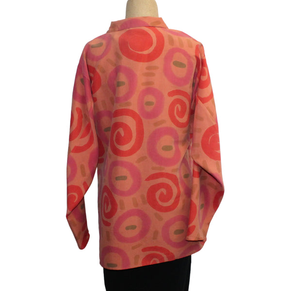 Kay Chapman Shirt, Issey, Spiral, Coral, L