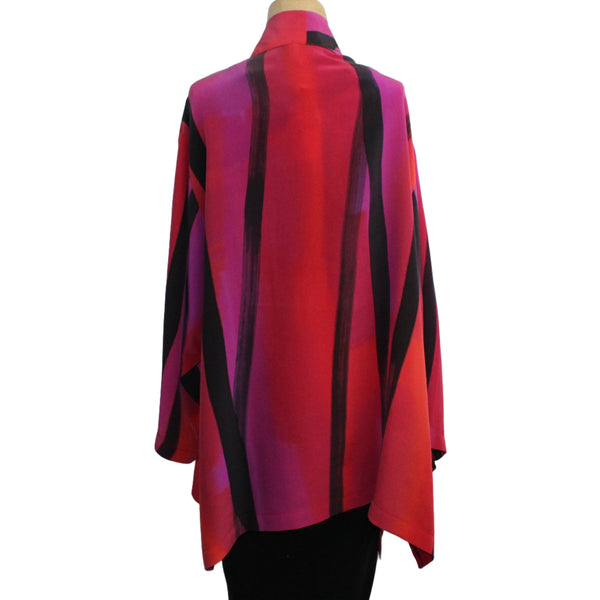 Kay Chapman Kimono, Branch, Red/Violet/Black, L