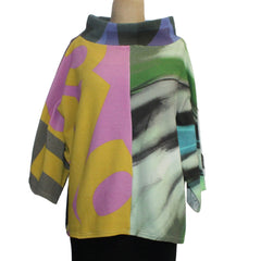 Andrea Geer Top, Funnel Neck, Multi-Color, M/L, #1