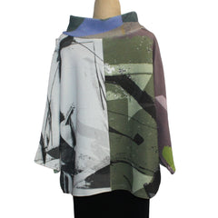 Andrea Geer Top, Funnel Neck, Multi-Color, M/L, #1