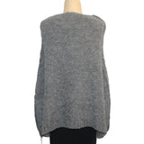 Amano Shrug, Alpaca, Foil Handprint, Grey/Gold, S-L