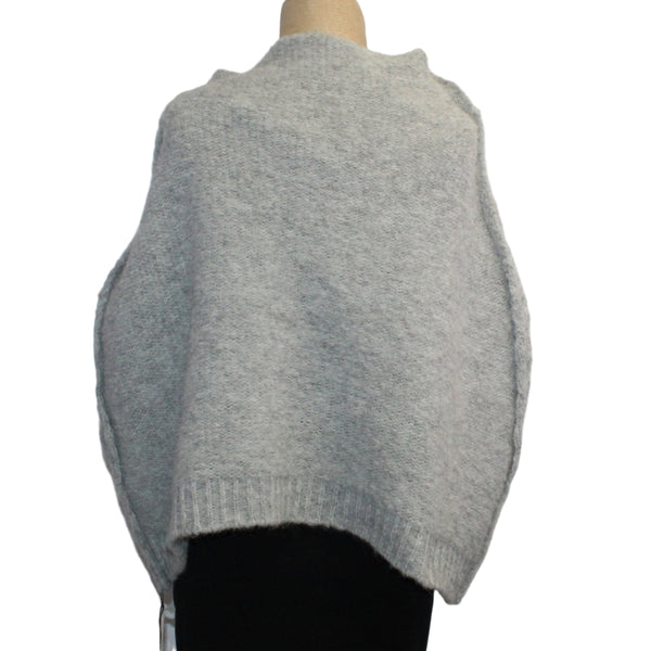 Amano Shrug, Alpaca, Foil Handprint, Smoke/Silver, S/M