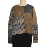 Beyond Threads Top, Pique Patch, Marigold/Grey/Brown XS & S