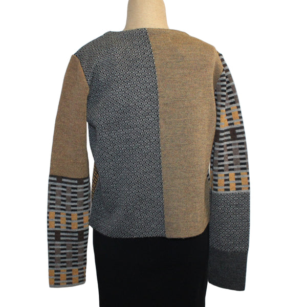 Beyond Threads Top, Pique Patch, Marigold/Grey/Brown XS & S