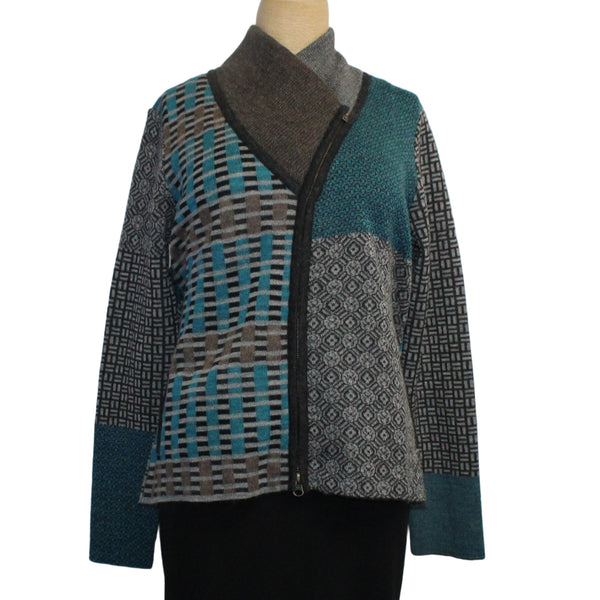 Beyond Threads Cardigan, Pique Crossover, Peacock S & M