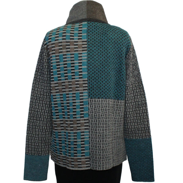 Beyond Threads Cardigan, Pique Crossover, Peacock S & M