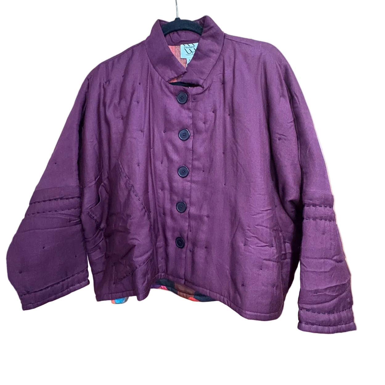 M Square Jacket, Curve, Plum M & L