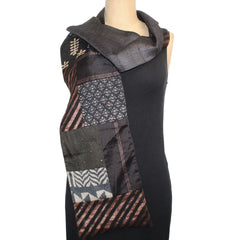 Darshan Shah Scarf/Stole, Black/Beige/Metallic