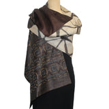 Darshan Shah Shawl/Scarf, Brown/Beige/Blue