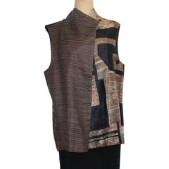 Darshan Shah Vest, Black/Sage/Brown, S
