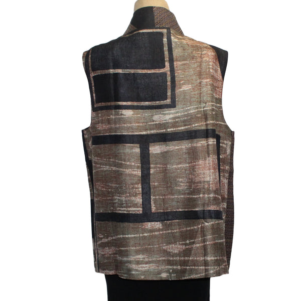 Darshan Shah Vest, Black/Sage/Brown, S