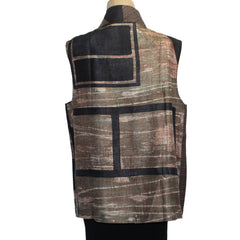 Darshan Shah Vest, Black/Sage/Brown, S
