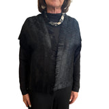 Pier Antonio Gaspari Vest, Raffia, Black S & M/L