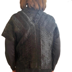 Pier Antonio Gaspari Vest, Raffia, Black S & M/L