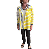 Kay Chapman Shirt, Issey, Why Not, Yellow/White/Grey, L