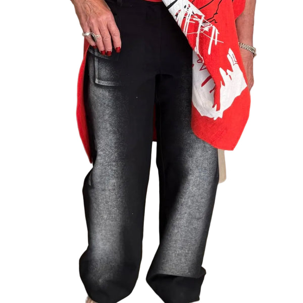 Pier Antonio Gaspari Pants, Lamina, Black/White S