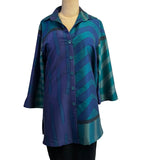 Kay Chapman Shirt,Dream, Patchwork, Turq/Purple, S
