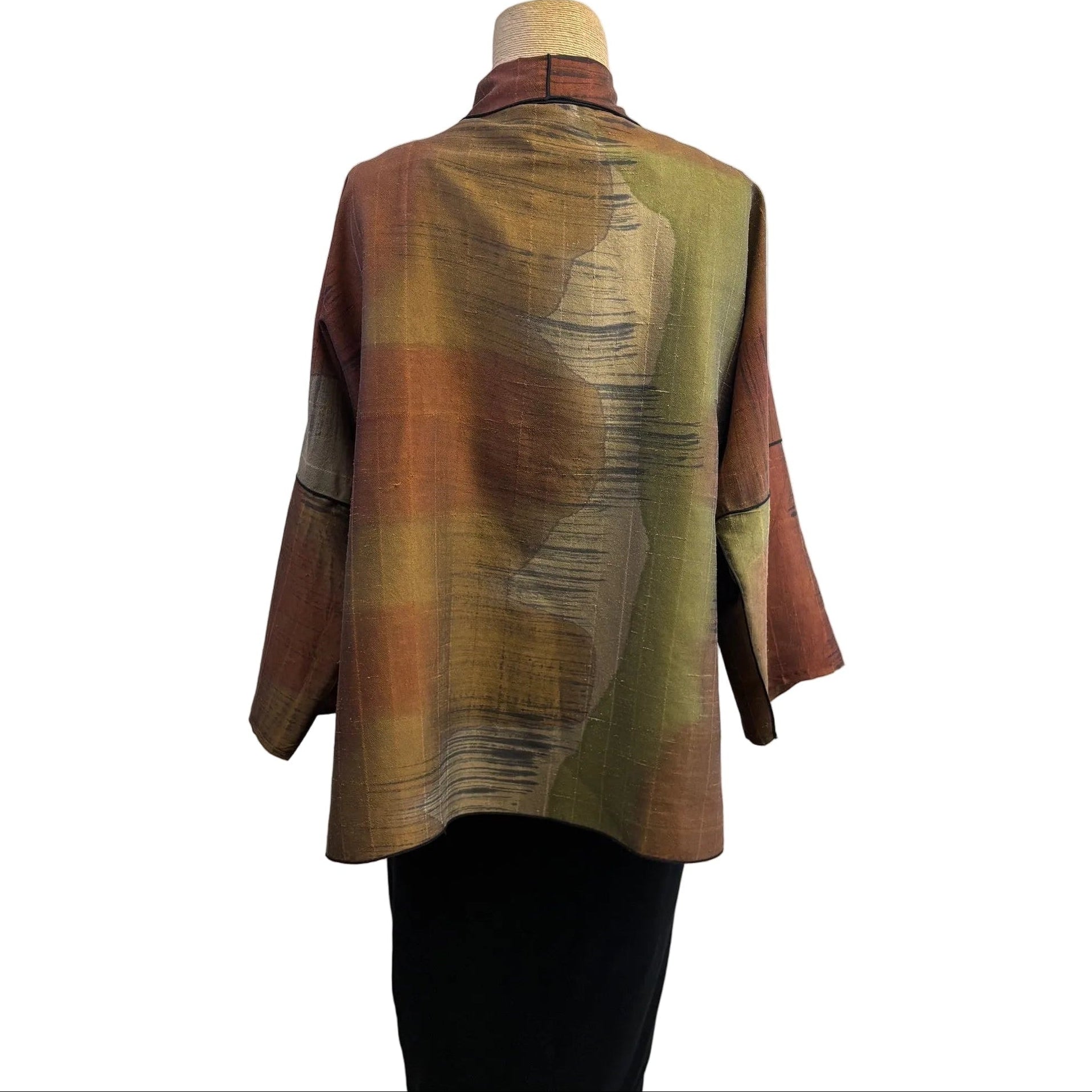 Kay Chapman Jacket, Origami, Rust/Gold/Black, OS Fits S through  L