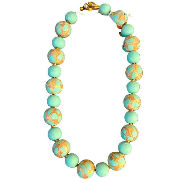 Dawn Siebel Necklace, Soft Green & Gold