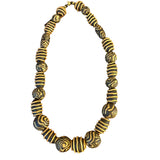 Dawn Siebel Necklace, Black, Caramel & Gold