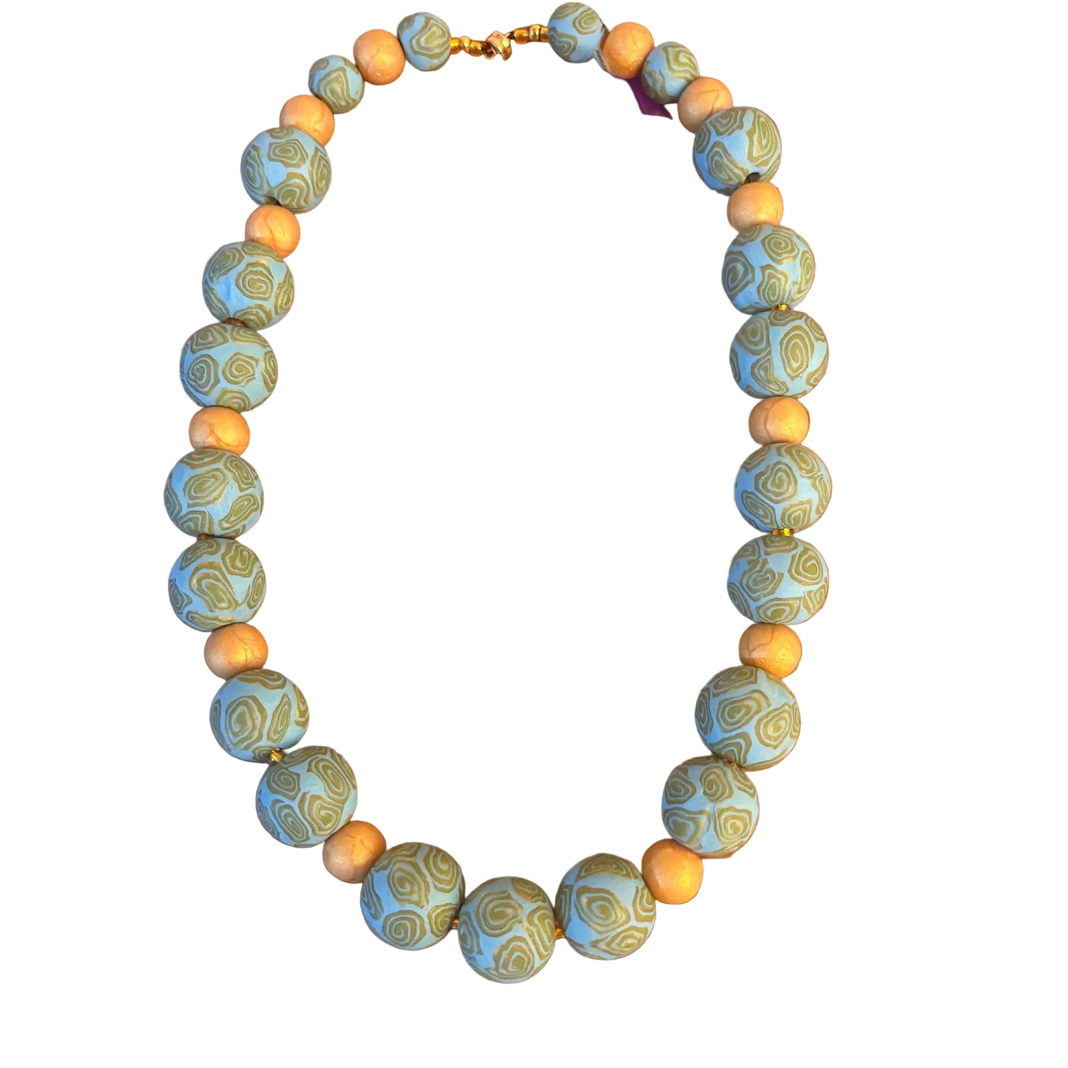 Dawn Siebel Necklace, Turquoise, Olive Green & Gold