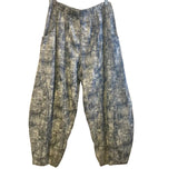 Dress To Kill Pant, Abstract Puzzle, Blue/Silver M/L