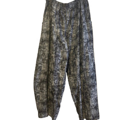 Dress To Kill Pant, Abstract Puzzle, Charcoal Grey/Silver S/M & M/XL