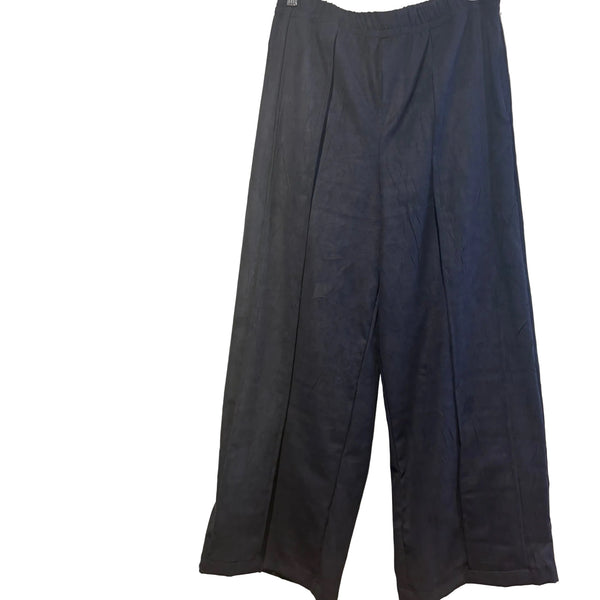 Dress To Kill Pant, Suede Pleated, Midnight Blue M & L