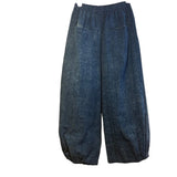 Yaza Pants, Hem Gather, Indigo S/M & L/XL