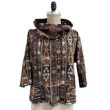 Holly Badgley Tunic, Gilles Cowl, Ikat Chocolate OS Fits M-XL