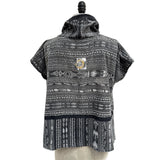 Holly Badgley Pullover, Cowl, Grey Ikat M/L
