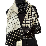 Judith Bird Scarf, SilkSingles, Black/White Gray Edging